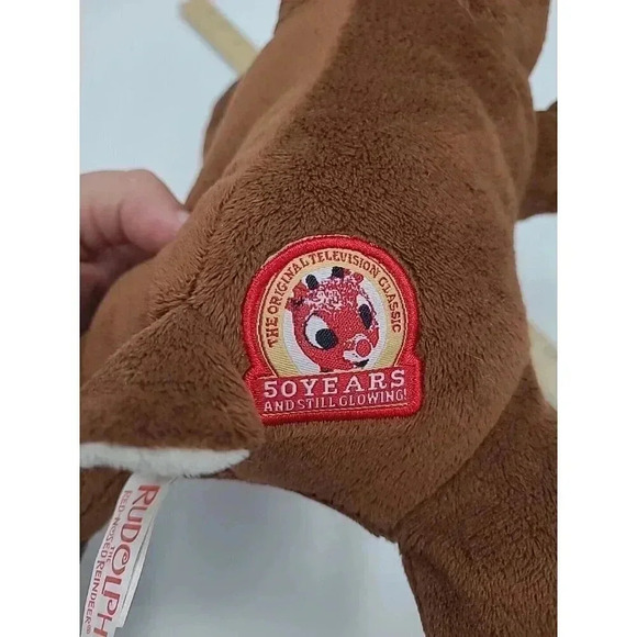 Rudolph The Red-Nosed Reindeer 12" Plush Dan Dee 50 Years and Still Glowing - Picture 4 of 6